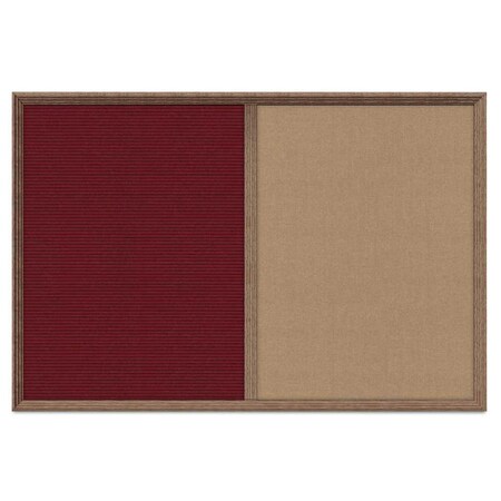 United Visual Products Enclosed Corkboard, 1 Door, 24"x36", 4" Fra, UV3422-BLACK-FORBO UV3422-BLACK-FORBO